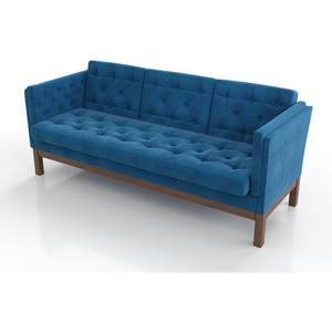 Изображение товара Диван Arsko Айверс Б орех синий шенилл