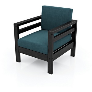 Изображение товара Кресло Arsko Домино венге велюр голубой