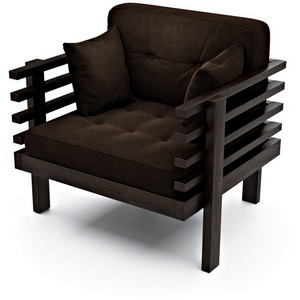 Изображение товара Кресло Arsko Стоун венге шоколадный велюр