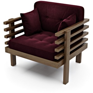 Изображение товара Кресло Arsko Стоун орех вишневый велюр