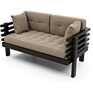 Изображение товара Диван Arsko Стоун Мини венге бежевый велюр