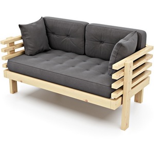 Изображение товара Диван Arsko Стоун Мини сосна серый велюр