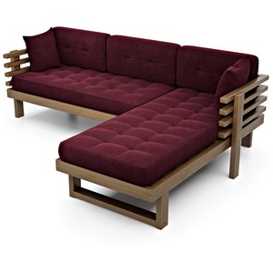 Изображение товара Диван Arsko Стоун Угловой орех вишневый велюр