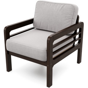 Изображение товара Кресло Arsko Бергер венге велюр серый