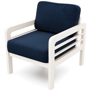 Изображение товара Кресло Arsko Бергер беленый дуб велюр синий