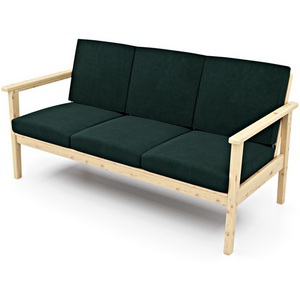 Изображение товара Диван Arsko прямой Лориан Б сосна велюр зеленый