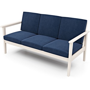 Изображение товара Диван Arsko прямой Лориан Б беленый дуб велюр синий