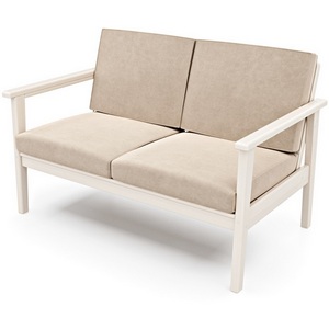 Изображение товара Диван Arsko прямой Лориан М беленый дуб велюр молочный