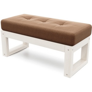 Изображение товара Банкетка Arsko Амбер беленый дуб коричневая рогожка