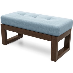 Изображение товара Банкетка Arsko Амбер орех голубая рогожка