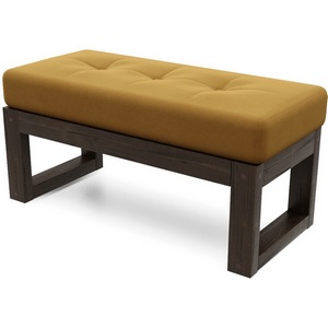 Изображение товара Банкетка с поролоновым наполнением Arsko Амбер венге горчичный велюр