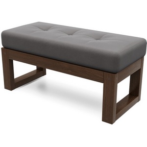 Изображение товара Банкетка с поролоновым наполнением Arsko Амбер орех серый велюр