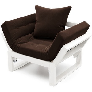 Изображение товара Кресло Arsko Амбер белая эмаль шоколадный велюр