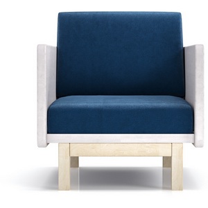 Изображение товара Кресло Arsko Двалин беленый дуб велюр синий