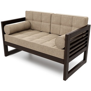 Изображение товара Диван Arsko прямой Сега М венге рогожка бежевая