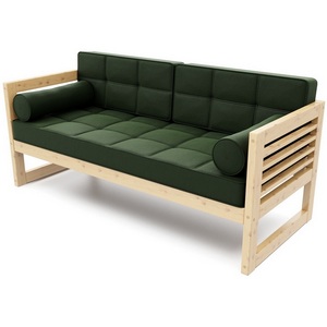 Изображение товара Диван Arsko прямой Сега Б сосна велюр зеленый