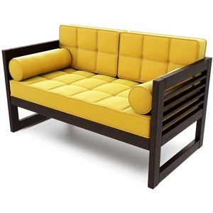Изображение товара Диван Arsko прямой Сега М венге велюр желтый