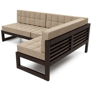 Изображение товара Диван Arsko угловой Сега У венге рогожка бежевая