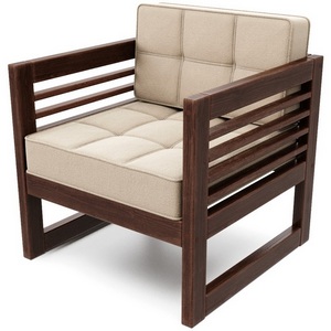 Изображение товара Кресло Arsko Сега орех велюр бежевый