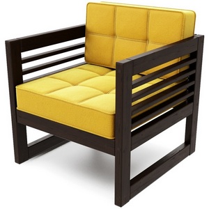 Изображение товара Кресло Arsko Сега венге велюр желтый