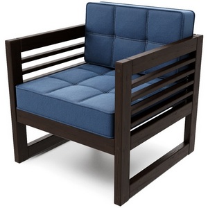 Изображение товара Кресло Arsko Сега венге велюр синий