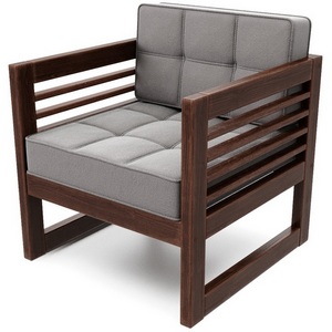 Изображение товара Кресло Arsko Сега орех велюр серый