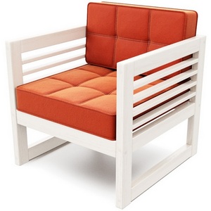 Изображение товара Кресло Arsko Сега беленый дуб велюр оранжевый