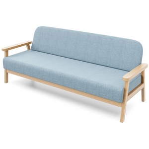 Изображение товара Диван Arsko прямой Флори Б береза рогожка голубая