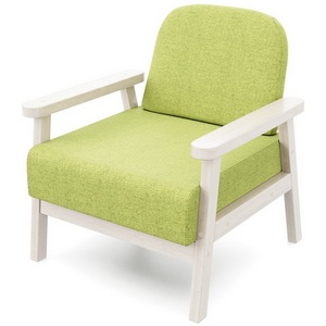 Изображение товара Кресло Arsko Флори беленый дуб рогожка зеленая