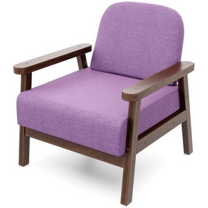 Изображение товара Кресло Arsko Флори орех рогожка фиолетовая