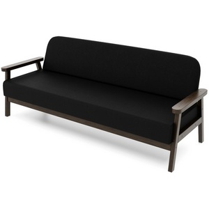 Изображение товара Диван Arsko прямой Флори Б венге велюр черный