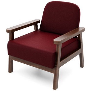 Изображение товара Кресло Arsko Флори орех велюр бордовый