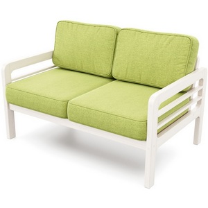 Изображение товара Диван Arsko прямой Бергер М беленый дуб рогожка зеленая