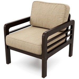 Изображение товара Кресло Arsko Бергер венге рогожка бежевая