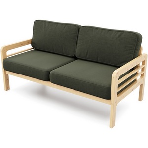Изображение товара Диван Arsko прямой Бергер Б сосна велюр зеленый