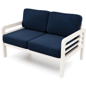 Изображение товара Диван Arsko прямой Бергер М беленый дуб велюр синий