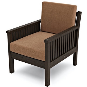 Изображение товара Кресло Arsko Норман венге коричневая рогожка