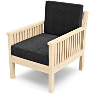 Изображение товара Кресло Arsko Норман сосна графитовая рогожка