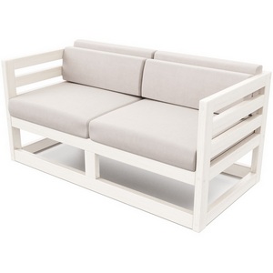 Изображение товара Диван Arsko Магнус М беленый дуб велюр светло-серый