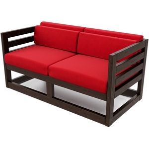 Изображение товара Диван Arsko Магнус М венге велюр красный