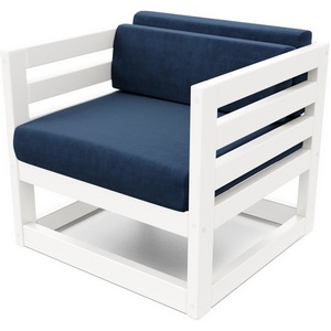 Изображение товара Кресло Arsko Магнус белая эмаль велюр синий