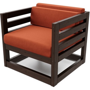 Изображение товара Кресло Arsko Магнус венге велюр терракотовый