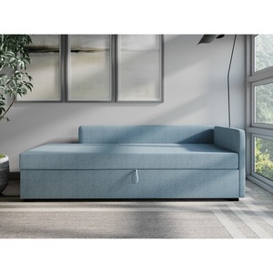 Изображение товара Диван-кровать Arsko Велес Угол правый рогожка голубая