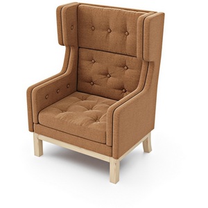 Изображение товара Кресло Arsko Айверс Хай Сосна рогожка коричневая