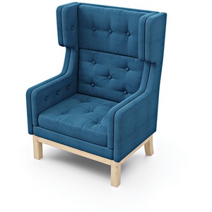 Изображение товара Кресло Arsko Айверс Хай Сосна шенилл синий