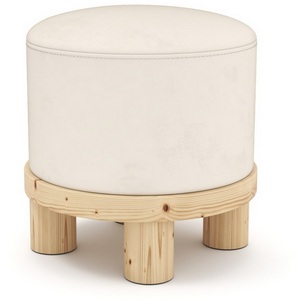 Изображение товара Пуф Arsko Сканди 1 молочный велюр