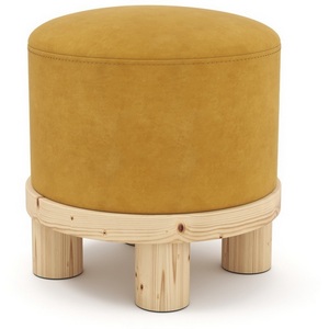 Изображение товара Пуф Arsko Сканди 1 горчичный велюр