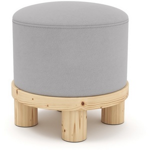 Изображение товара Пуф Arsko Сканди 1 светло-серый велюр