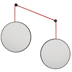 Изображение товара Balance S Black 2 зеркала по 30см на красном шнуре Art-Zerkalo SM200RBL 13879