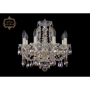 Изображение товара Подвесная люстра с хрустальными подвесками Art Classic 11.21 11.21.8.141.Gd.Sp.R801 подсвечник с подвесками